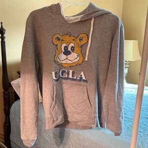 Gray UCLA Hoodie with Bear Graphic